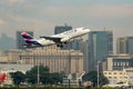 airplane taking off at Santos Dumont airport