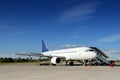 Airplane on tarmac Royalty Free Stock Photo