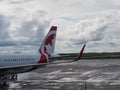 Airplane On Tarmac In Saskatoon Saskatchewan