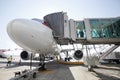 Airplane in terminal airport