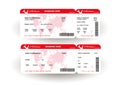 Airplane ticket. Boarding pass ticket template. Royalty Free Stock Photo