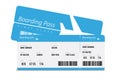 Airplane tickets isolated on white