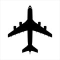 Airplane black icon Royalty Free Stock Photo