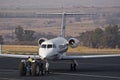 Airplane Towing & Parking Royalty Free Stock Photo