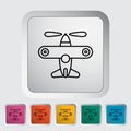 Airplane toy icon Royalty Free Stock Photo