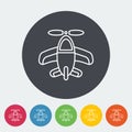 Airplane toy icon Royalty Free Stock Photo