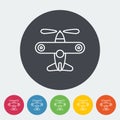 Airplane toy icon Royalty Free Stock Photo