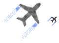 Airplane Trail Halftone Dot Icon