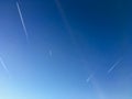 Airplane Trails On Sky