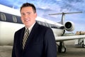 Airplane Travel - Businessman Royalty Free Stock Photo