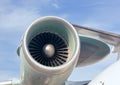 Airplane turbine detail Royalty Free Stock Photo