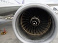 The airplane turbine detail Royalty Free Stock Photo