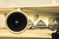 Airplane turbine detail Royalty Free Stock Photo