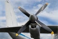 Airplane turboprop engine Royalty Free Stock Photo