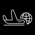 Airplane vector icon. Style is graphic symbol.