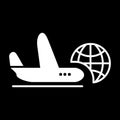 Airplane vector icon. Style is graphic symbol.