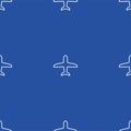 Airplane. Vector Patterns in Linear style