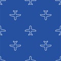 Airplane. Vector Patterns in Linear style