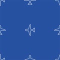 Airplane. Vector Patterns in Linear style