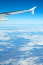 Airplane view - blue sky Royalty Free Stock Photo