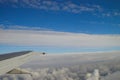 Airplane view on cloud layers.