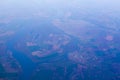 Airplane view of Danube river