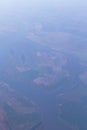 Airplane view of Danube river