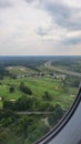 Airplane view Landscape Golf Course Royalty Free Stock Photo