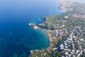 Airplane view of Rafina city and port