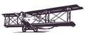 Airplane vintage hand drawn vector llustration