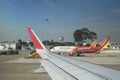 Airplane waiting at Ho Chi Minh City airport, Vietnam