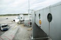 airplane waiting for passengers on international airport helsinki vantaa