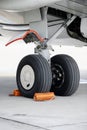 Airplane wheels Royalty Free Stock Photo