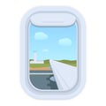 Airplane window icon cartoon vector. Air travel sky Royalty Free Stock Photo