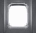 Airplane window isolated on white Royalty Free Stock Photo