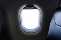 Airplane window porthole with empty space for your design