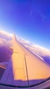 Airplane window seat view Royalty Free Stock Photo