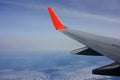 Airplane Wing In Blue Sky
