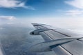 Airplane Wing in Flight Royalty Free Stock Photo