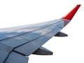 Airplane wing isolated on white background Royalty Free Stock Photo