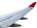 Airplane wing isolated on white background Royalty Free Stock Photo