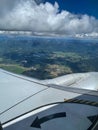 aerial view of Billings Montana from airplane Royalty Free Stock Photo