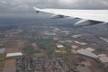 airplane wing sight during flight