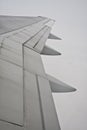 Airplane wing in the Sky. Royalty Free Stock Photo