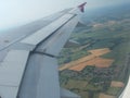 airplane wing sky flight travel Royalty Free Stock Photo