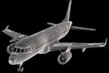Airplane wire model created by generative AI Royalty Free Stock Photo