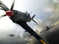 Airplanes (Hurricane's) in flight. Royalty Free Stock Photo