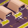 Airplanes Isometric Concept Royalty Free Stock Photo