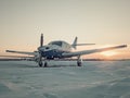 Light aircraft on a private airfield