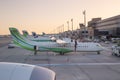 Airplanes ready to fly at the airport of Las Palmas de Gran Canaria, Canary Islands, Spain. Airports and travel by plane concept